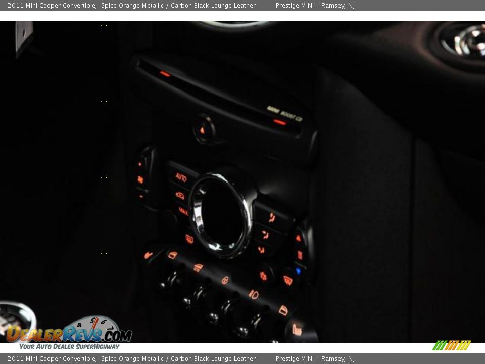 2011 Mini Cooper Convertible Spice Orange Metallic / Carbon Black Lounge Leather Photo #30