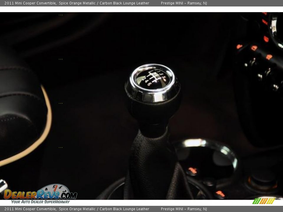 2011 Mini Cooper Convertible Spice Orange Metallic / Carbon Black Lounge Leather Photo #31