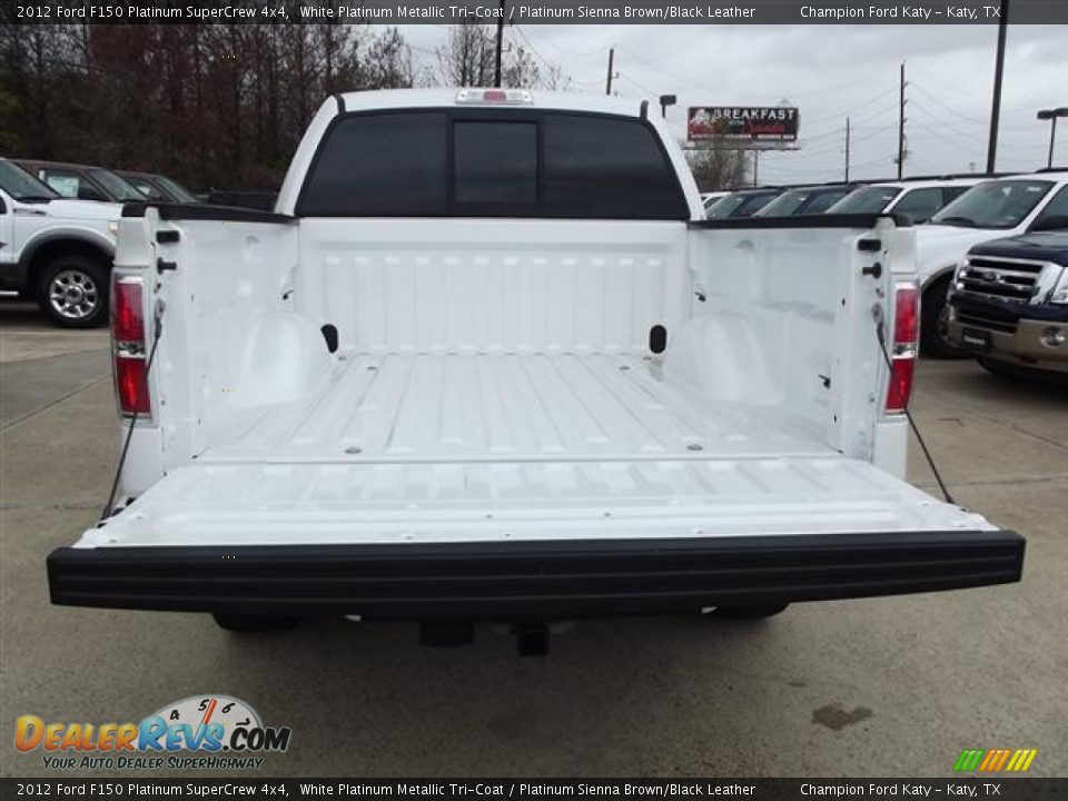 2012 Ford F150 Platinum SuperCrew 4x4 White Platinum Metallic Tri-Coat / Platinum Sienna Brown/Black Leather Photo #9
