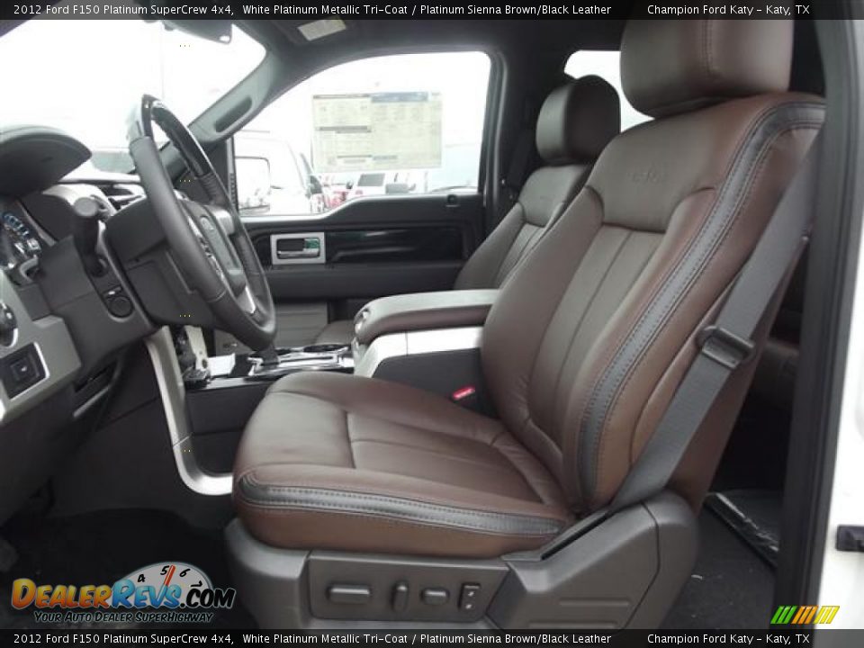2012 Ford F150 Platinum SuperCrew 4x4 White Platinum Metallic Tri-Coat / Platinum Sienna Brown/Black Leather Photo #11