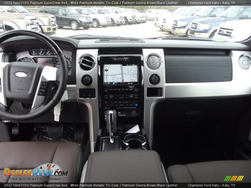 2012 Ford F150 Platinum SuperCrew 4x4 White Platinum Metallic Tri-Coat / Platinum Sienna Brown/Black Leather Photo #15