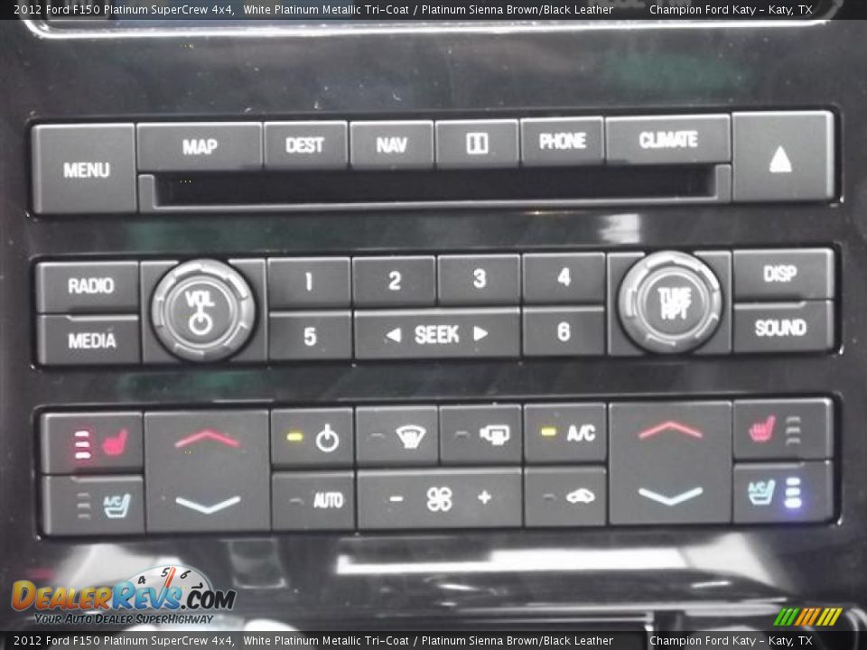 2012 Ford F150 Platinum SuperCrew 4x4 White Platinum Metallic Tri-Coat / Platinum Sienna Brown/Black Leather Photo #17