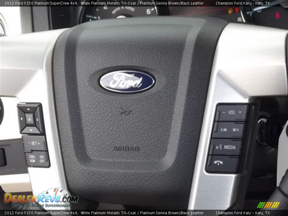 2012 Ford F150 Platinum SuperCrew 4x4 White Platinum Metallic Tri-Coat / Platinum Sienna Brown/Black Leather Photo #18
