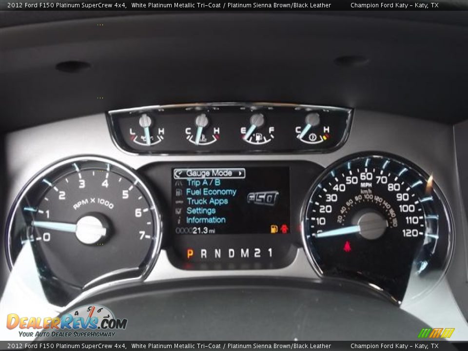 2012 Ford F150 Platinum SuperCrew 4x4 White Platinum Metallic Tri-Coat / Platinum Sienna Brown/Black Leather Photo #19