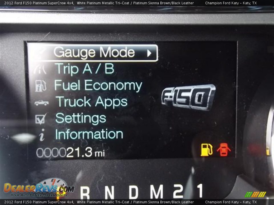 2012 Ford F150 Platinum SuperCrew 4x4 White Platinum Metallic Tri-Coat / Platinum Sienna Brown/Black Leather Photo #20