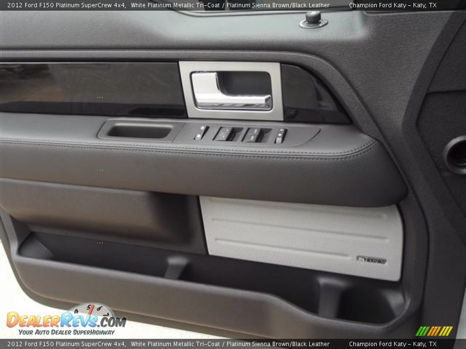 2012 Ford F150 Platinum SuperCrew 4x4 White Platinum Metallic Tri-Coat / Platinum Sienna Brown/Black Leather Photo #26