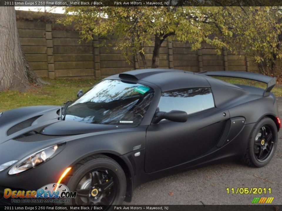 2011 Lotus Exige S 260 Final Edition Matte Black / Black Photo #1