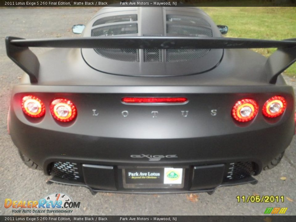 2011 Lotus Exige S 260 Final Edition Matte Black / Black Photo #3