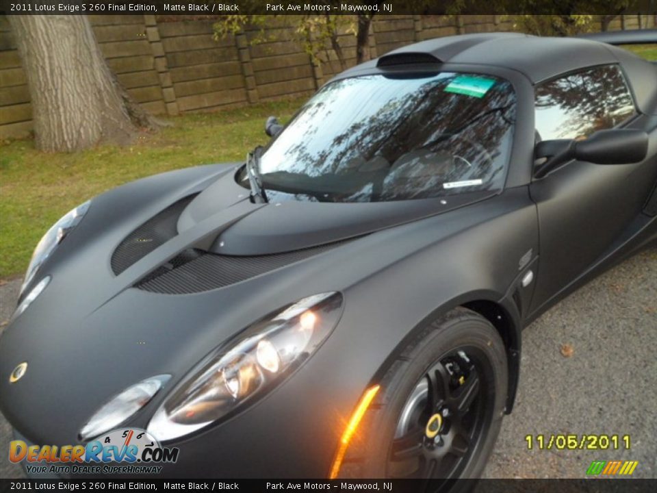 2011 Lotus Exige S 260 Final Edition Matte Black / Black Photo #5