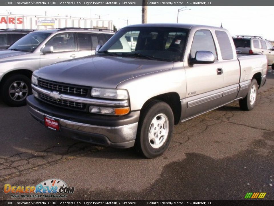 2000 Chevrolet Silverado 1500 Extended Cab Light Pewter Metallic / Graphite Photo #1