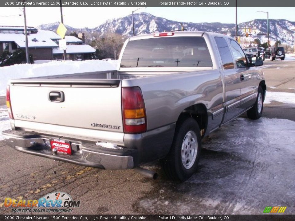 2000 Chevrolet Silverado 1500 Extended Cab Light Pewter Metallic / Graphite Photo #3