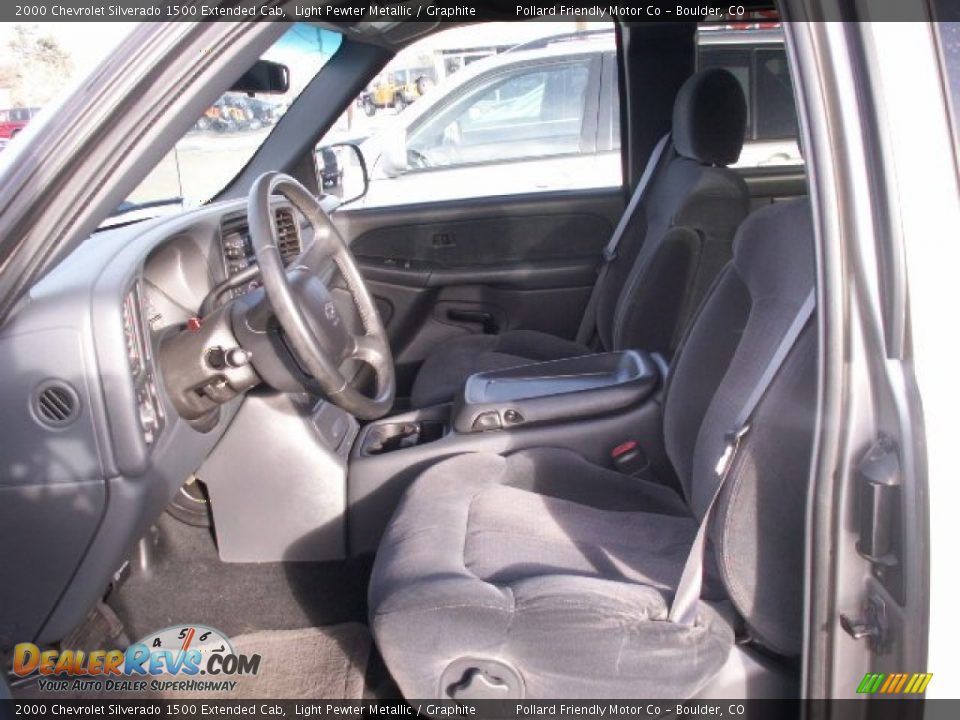 2000 Chevrolet Silverado 1500 Extended Cab Light Pewter Metallic / Graphite Photo #7