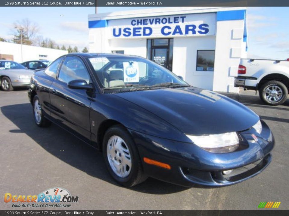 1999 Saturn S Series SC2 Coupe Dark Blue / Gray Photo #1