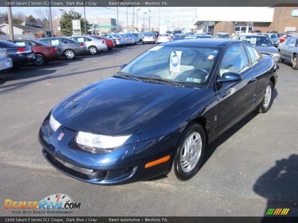 1999 Saturn S Series SC2 Coupe Dark Blue / Gray Photo #3