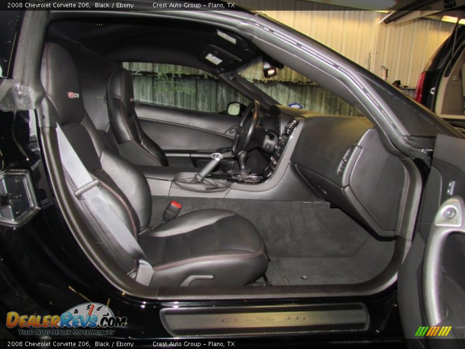 Ebony Interior - 2008 Chevrolet Corvette Z06 Photo #10