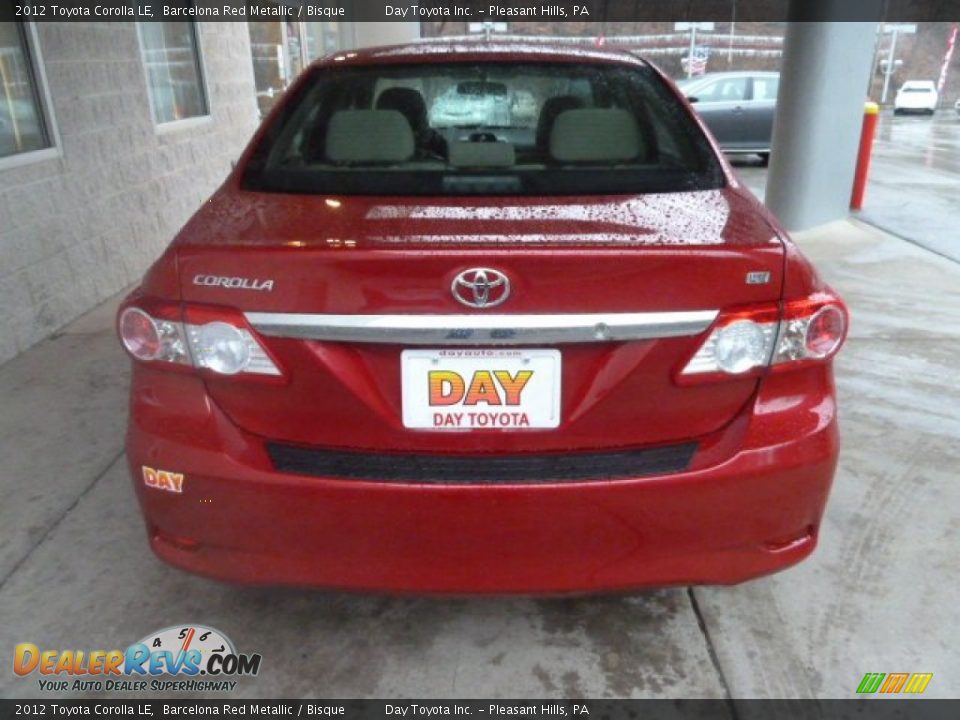 2012 Toyota Corolla LE Barcelona Red Metallic / Bisque Photo #3