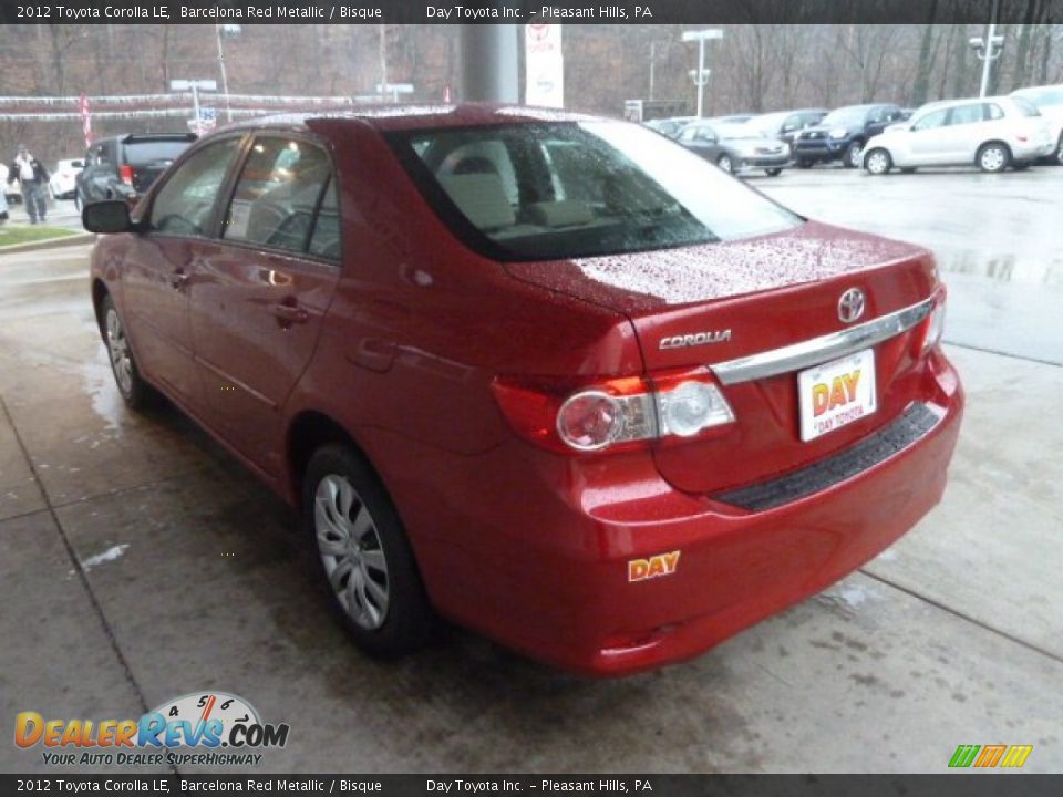 2012 Toyota Corolla LE Barcelona Red Metallic / Bisque Photo #4