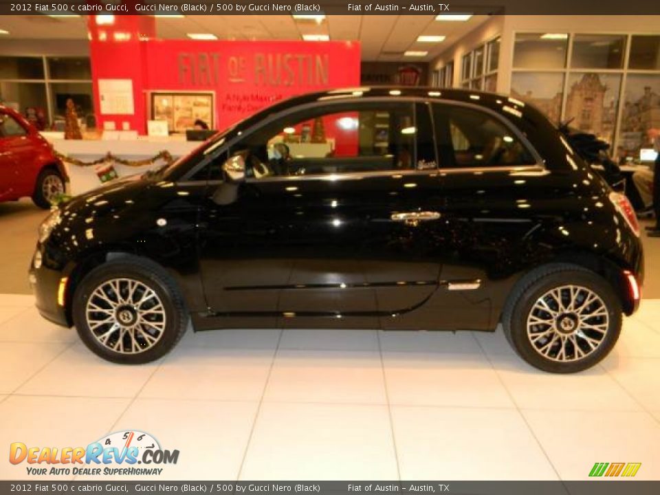 2012 Fiat 500 c cabrio Gucci Gucci Nero (Black) / 500 by Gucci Nero (Black) Photo #12
