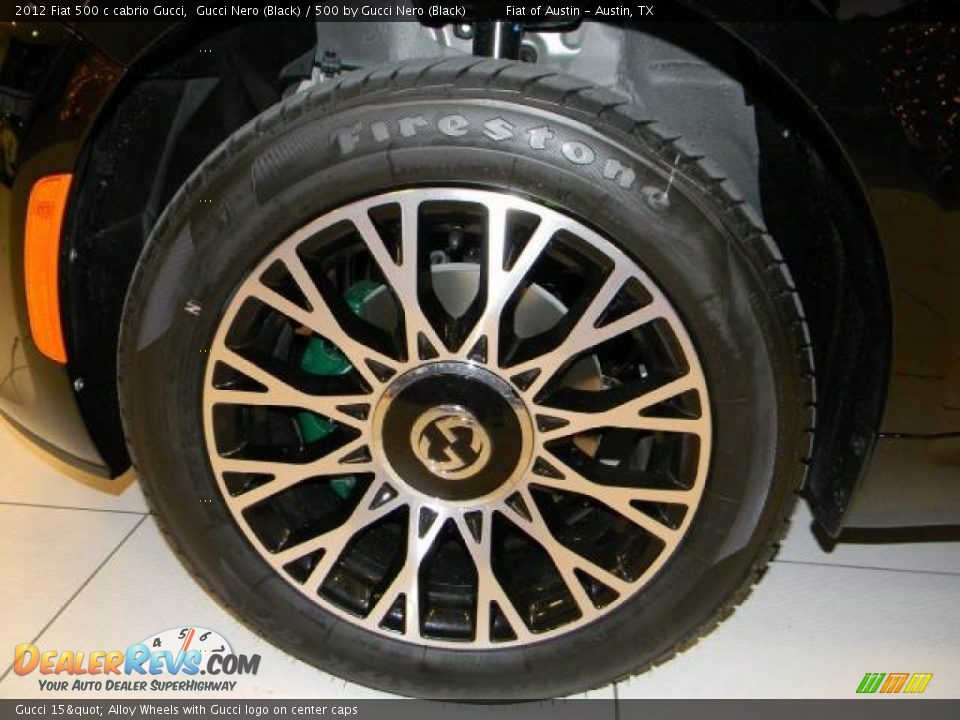 Gucci 15" Alloy Wheels with Gucci logo on center caps 2012 Fiat 500