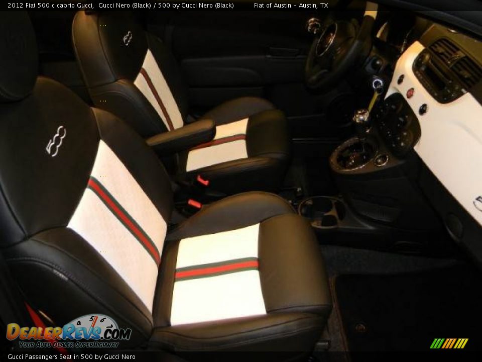 Gucci Passengers Seat in 500 by Gucci Nero - 2012 Fiat 500