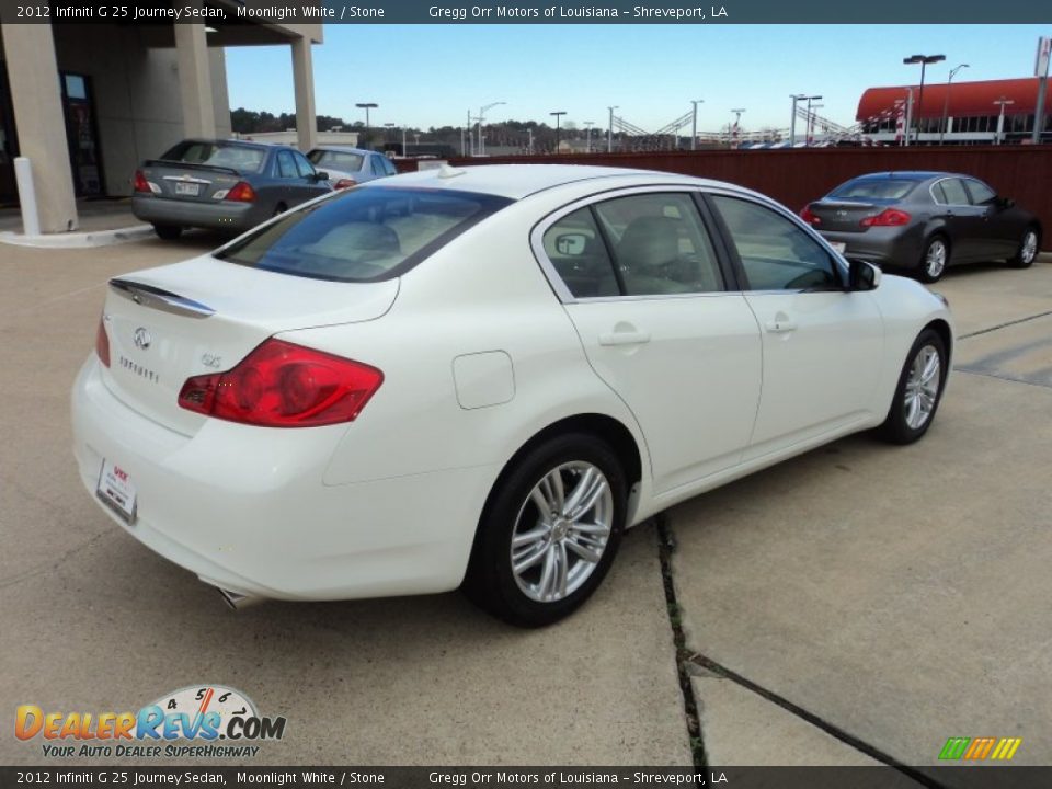 2012 Infiniti G 25 Journey Sedan Moonlight White / Stone Photo #3