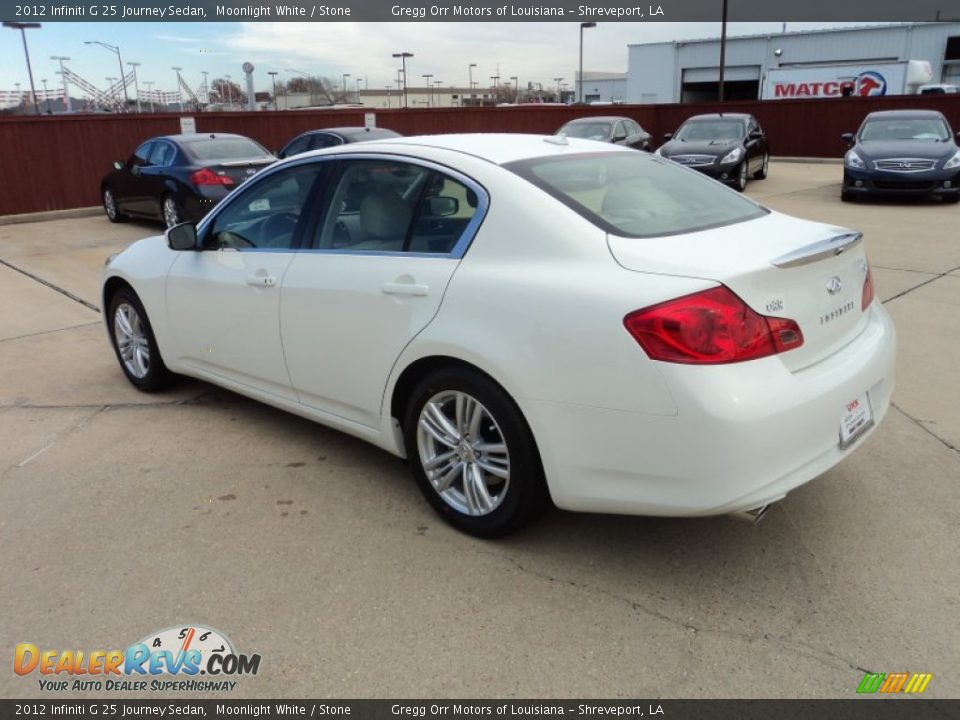 2012 Infiniti G 25 Journey Sedan Moonlight White / Stone Photo #4