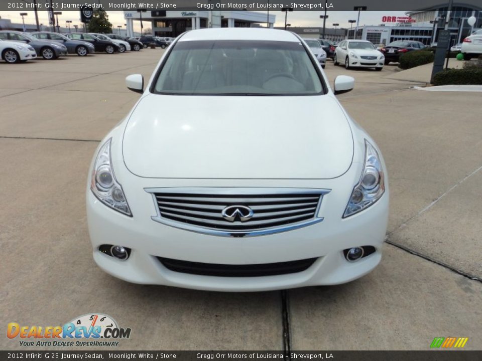 2012 Infiniti G 25 Journey Sedan Moonlight White / Stone Photo #7