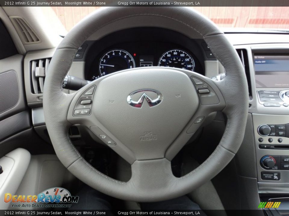 2012 Infiniti G 25 Journey Sedan Moonlight White / Stone Photo #11
