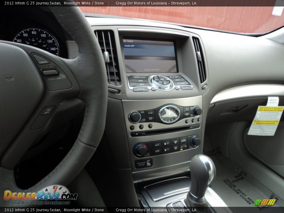 2012 Infiniti G 25 Journey Sedan Moonlight White / Stone Photo #12