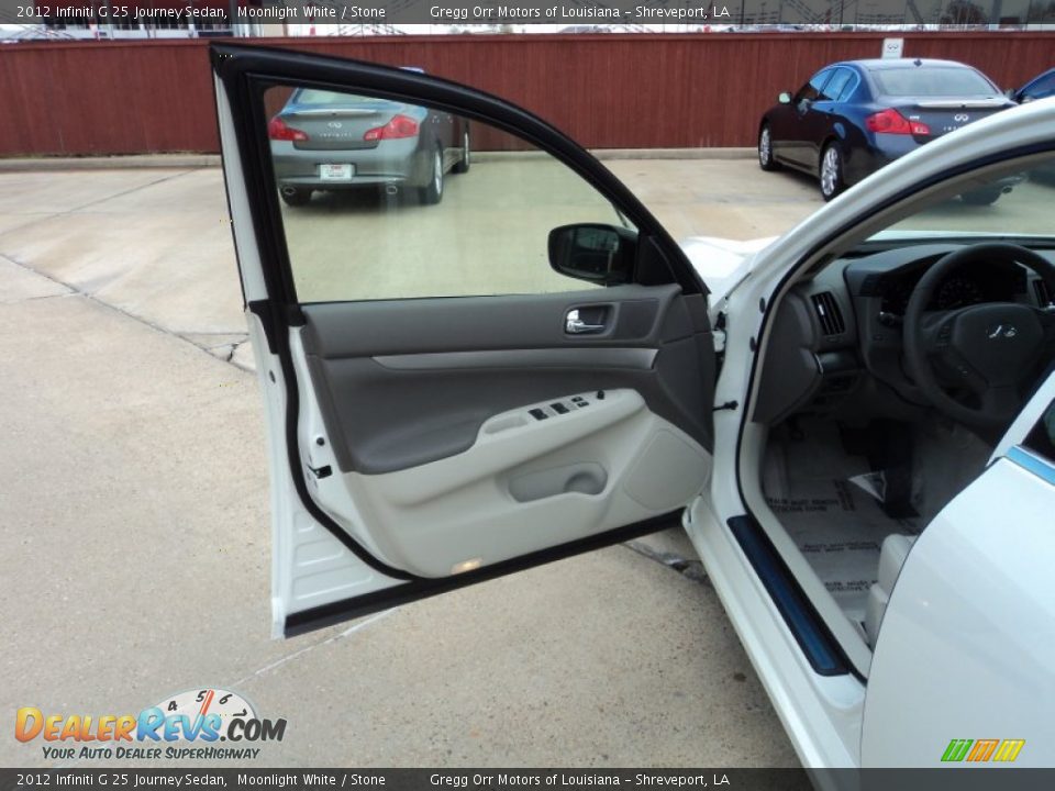 2012 Infiniti G 25 Journey Sedan Moonlight White / Stone Photo #17