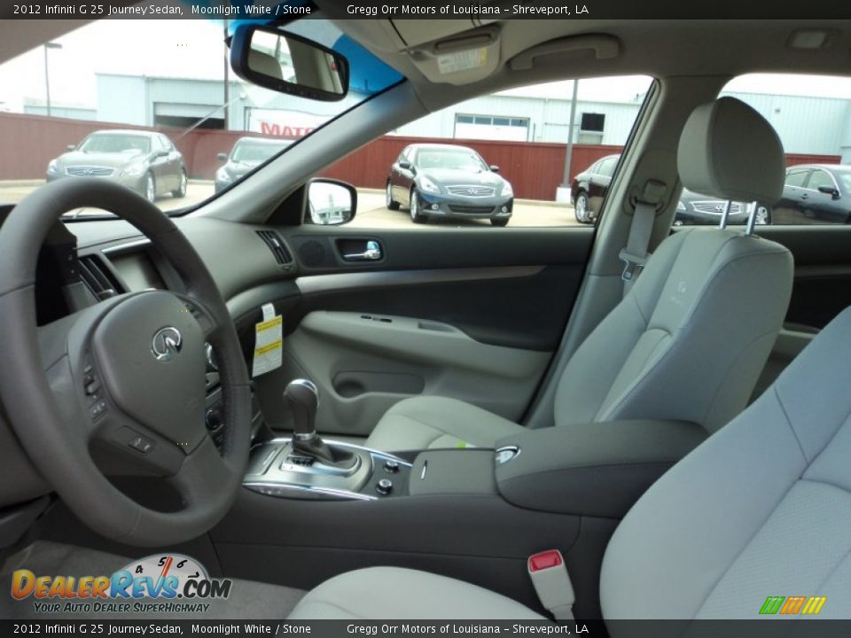 2012 Infiniti G 25 Journey Sedan Moonlight White / Stone Photo #19