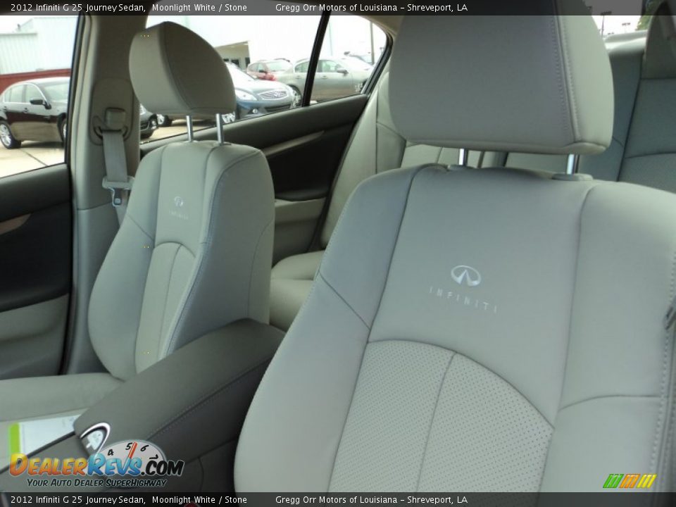 2012 Infiniti G 25 Journey Sedan Moonlight White / Stone Photo #21