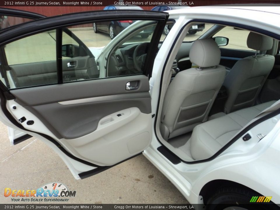 2012 Infiniti G 25 Journey Sedan Moonlight White / Stone Photo #22