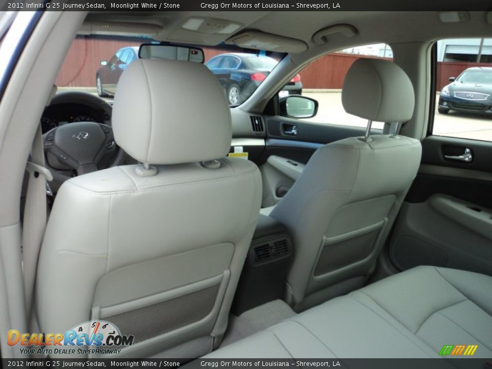 2012 Infiniti G 25 Journey Sedan Moonlight White / Stone Photo #24