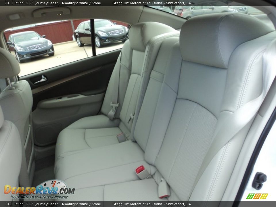 2012 Infiniti G 25 Journey Sedan Moonlight White / Stone Photo #25
