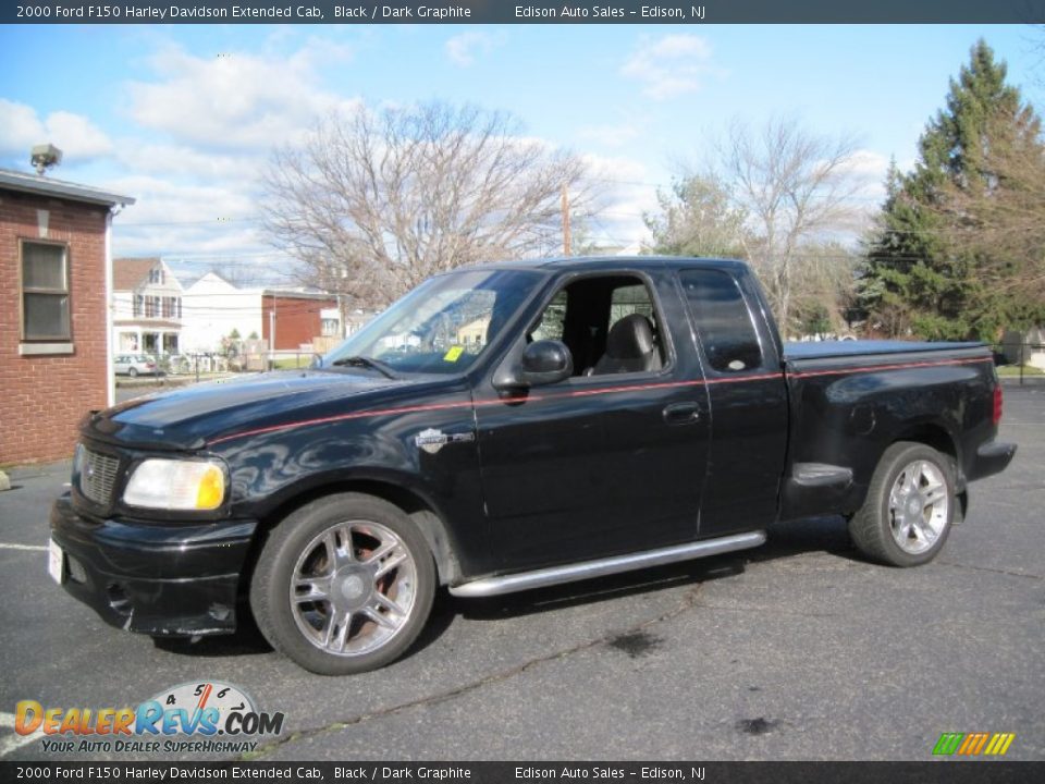 Black 2000 Ford F150 Harley Davidson Extended Cab Photo #1