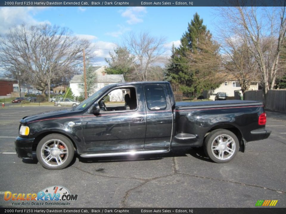 2000 Ford F150 Harley Davidson Extended Cab Black / Dark Graphite Photo #2
