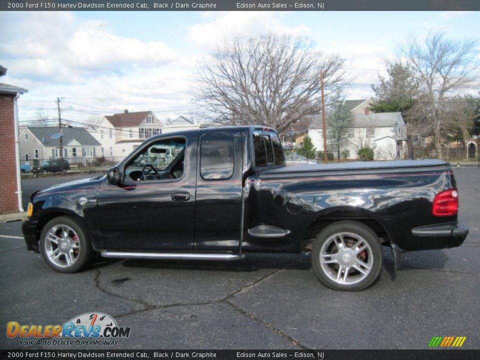 2000 Ford F150 Harley Davidson Extended Cab Black / Dark Graphite Photo #4