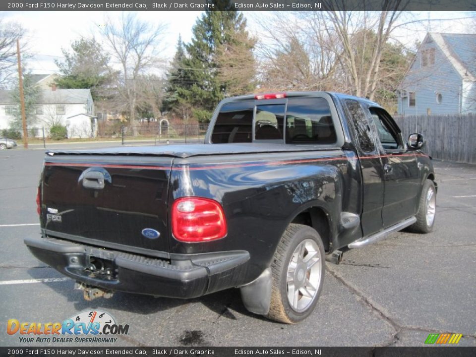 2000 Ford F150 Harley Davidson Extended Cab Black / Dark Graphite Photo #7
