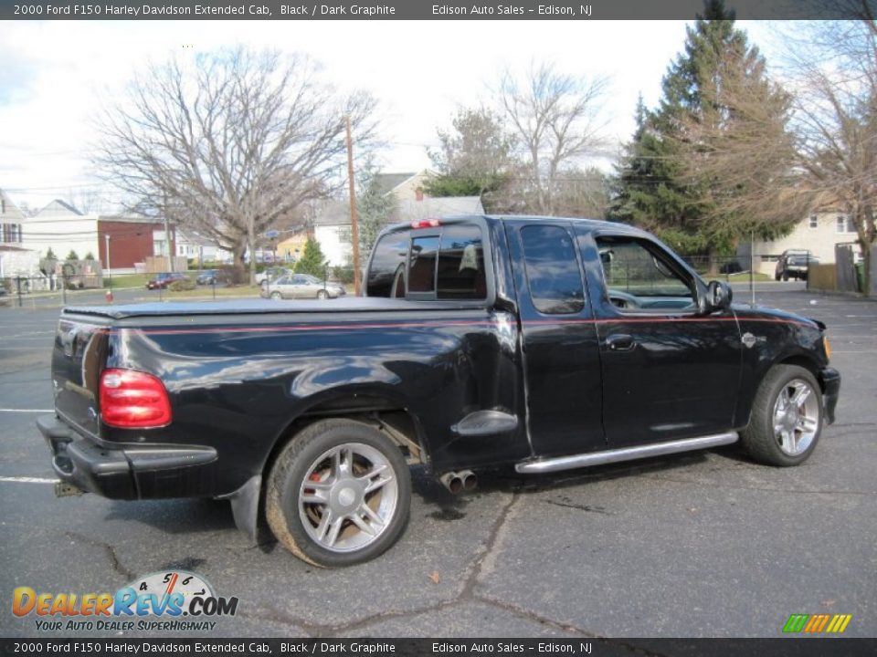 2000 Ford F150 Harley Davidson Extended Cab Black / Dark Graphite Photo #8