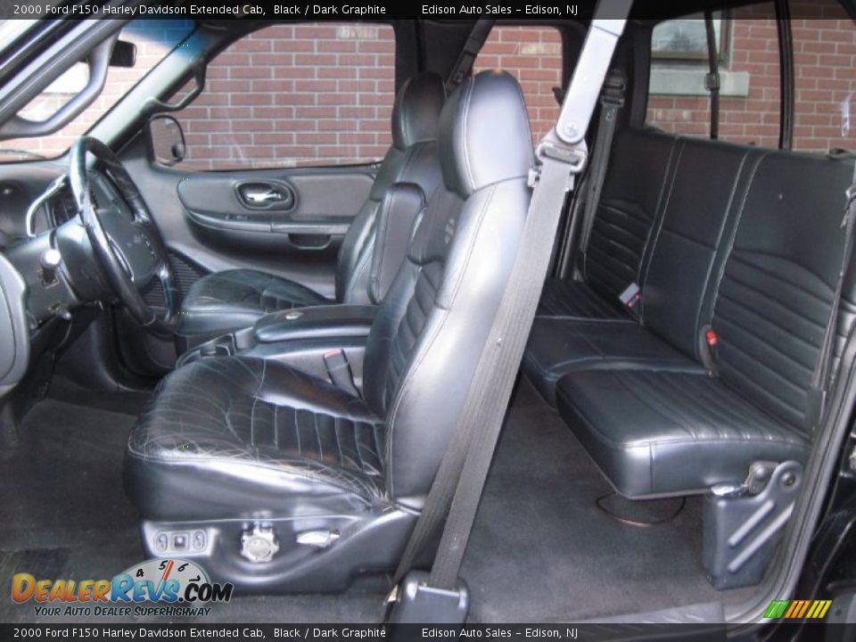 Dark Graphite Interior - 2000 Ford F150 Harley Davidson Extended Cab Photo #13