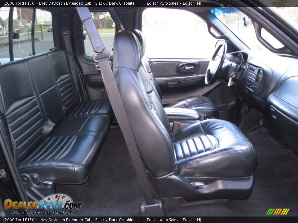 Dark Graphite Interior - 2000 Ford F150 Harley Davidson Extended Cab Photo #14