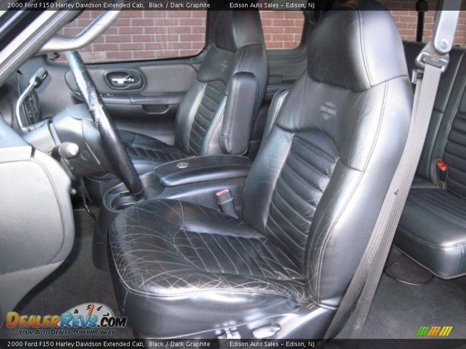 Dark Graphite Interior - 2000 Ford F150 Harley Davidson Extended Cab Photo #15
