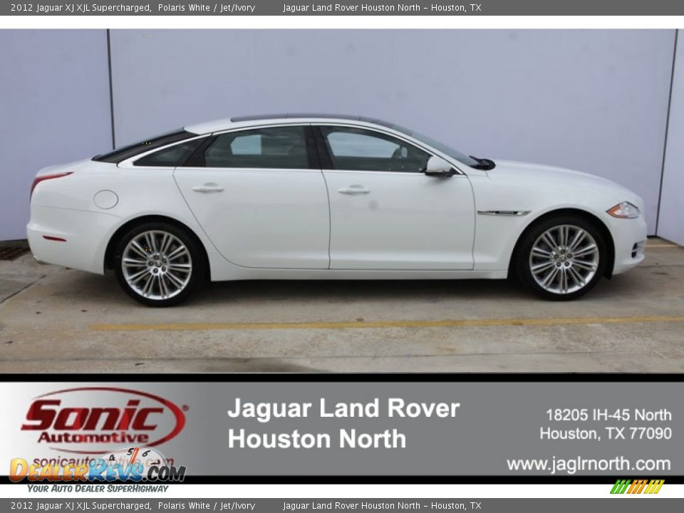 2012 Jaguar XJ XJL Supercharged Polaris White / Jet/Ivory Photo #1