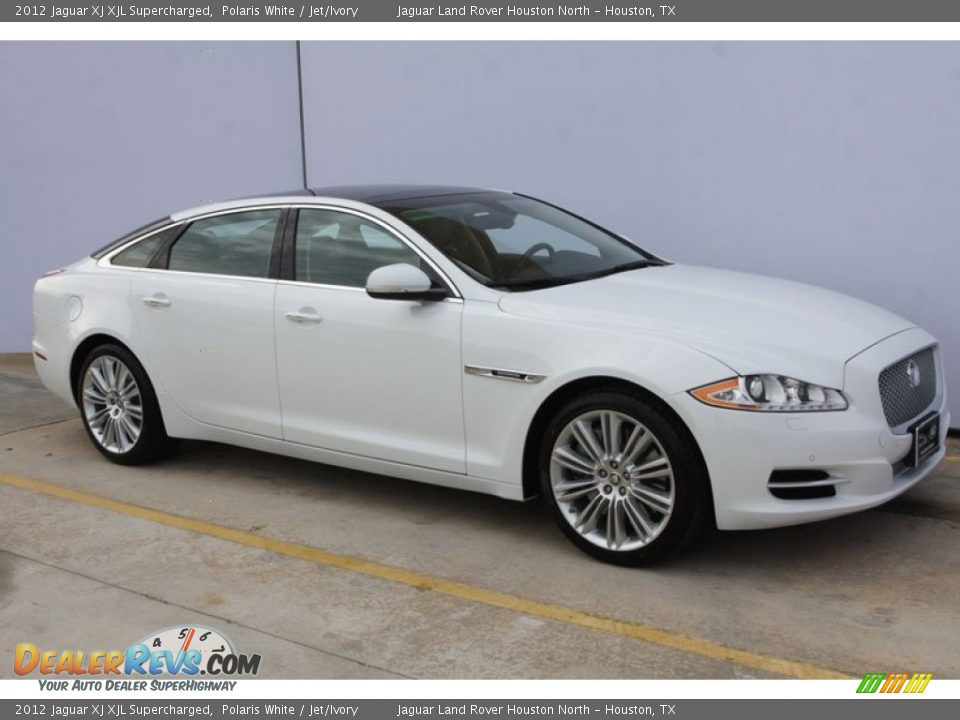 2012 Jaguar XJ XJL Supercharged Polaris White / Jet/Ivory Photo #2