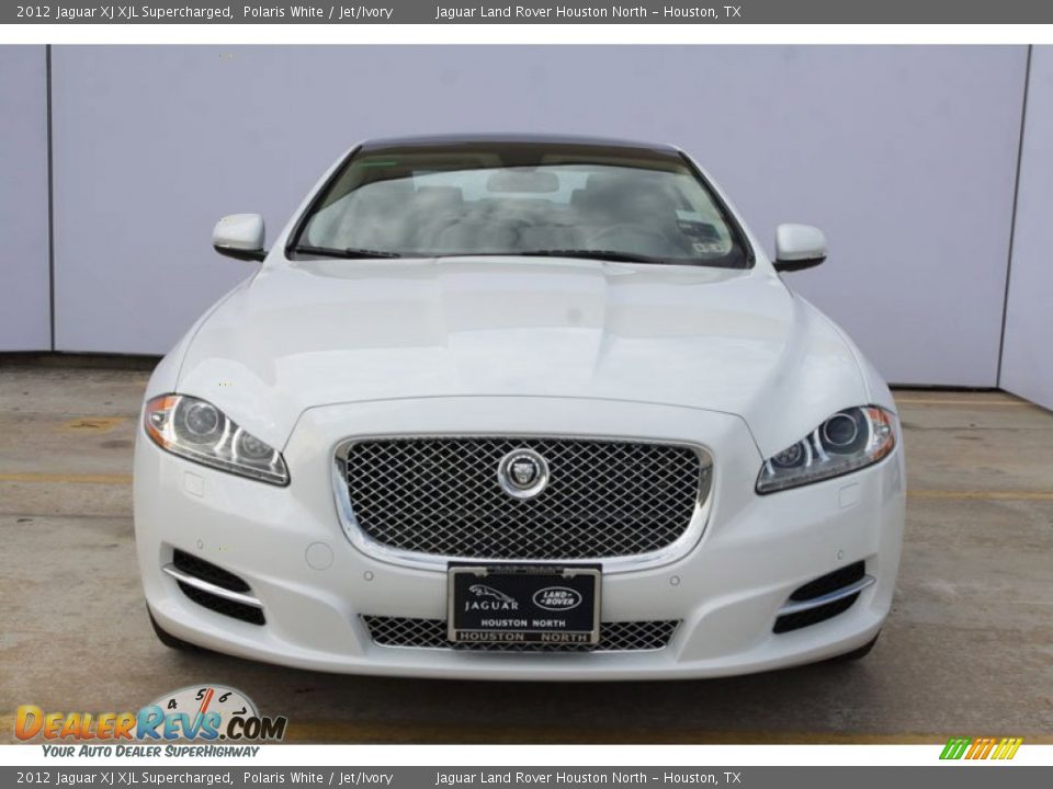 2012 Jaguar XJ XJL Supercharged Polaris White / Jet/Ivory Photo #7