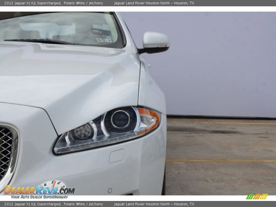 2012 Jaguar XJ XJL Supercharged Polaris White / Jet/Ivory Photo #8