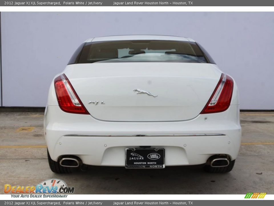2012 Jaguar XJ XJL Supercharged Polaris White / Jet/Ivory Photo #9