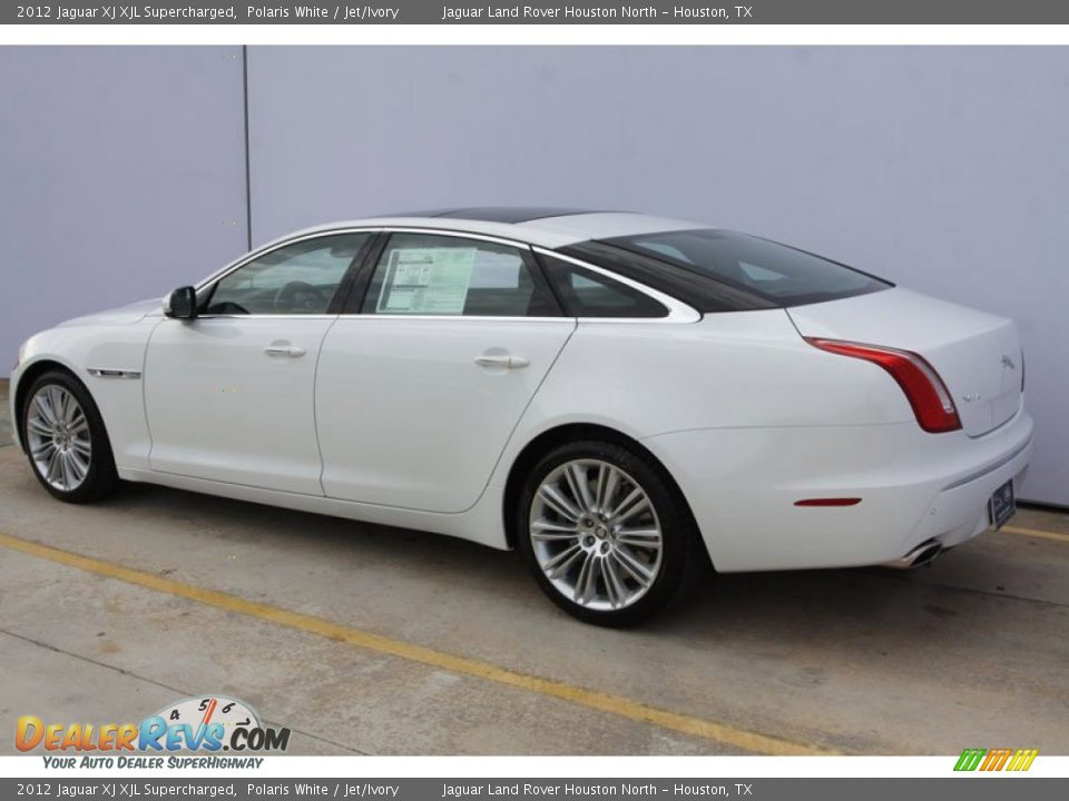 2012 Jaguar XJ XJL Supercharged Polaris White / Jet/Ivory Photo #12