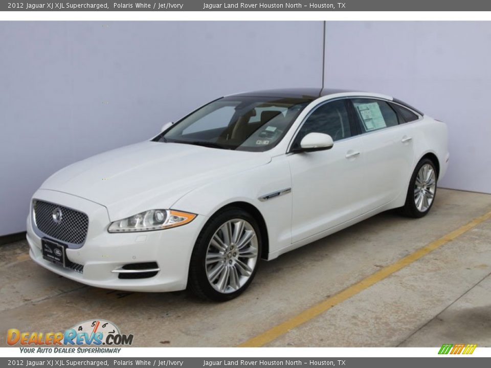 2012 Jaguar XJ XJL Supercharged Polaris White / Jet/Ivory Photo #13